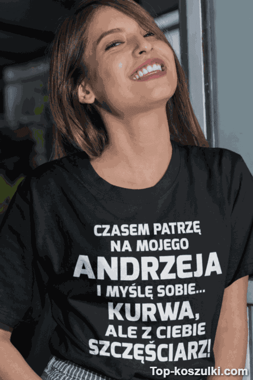 Śmieszna koszulka szczęściarz z dowolnym imieniem