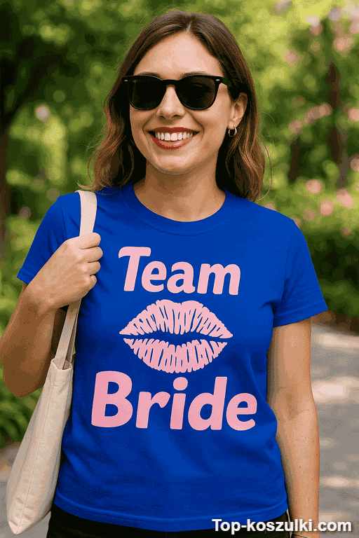 Śmieszna koszulka Team Bride