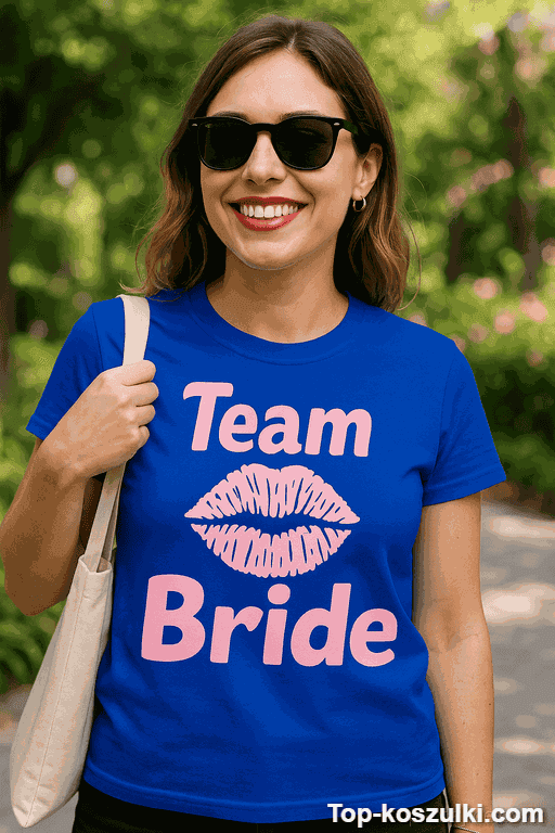 Śmieszna koszulka Team Bride