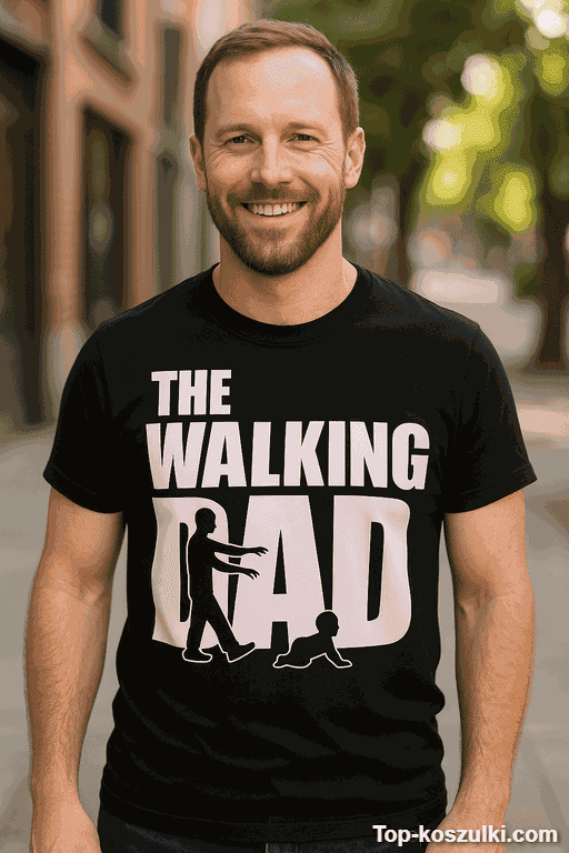 Śmieszna koszulka The Walking Dad