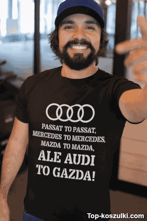 Śmieszna koszulka to gazda z dowolną marką