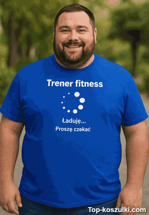 Śmieszna koszulka trener fitness ładuję