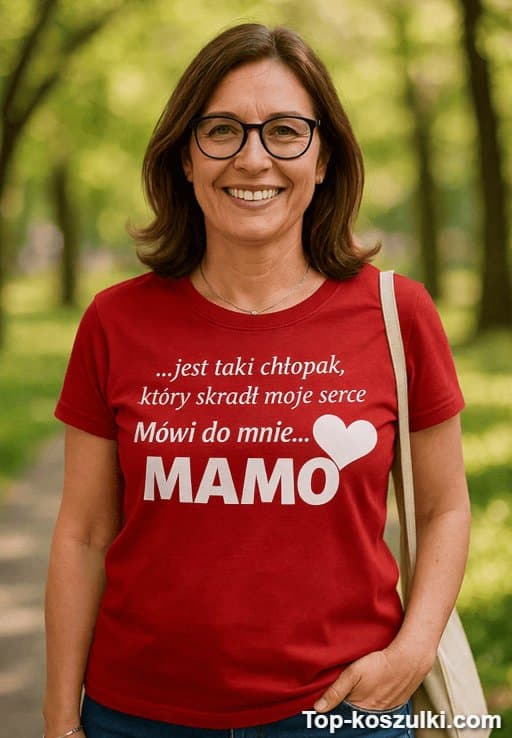 Śmieszna koszulka ukradł moje serce mamo