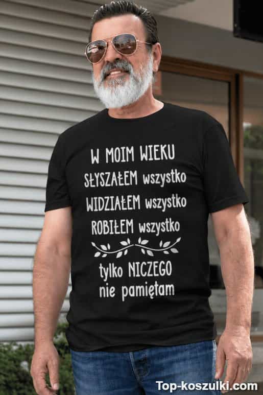 Śmieszna koszulka w moim wieku