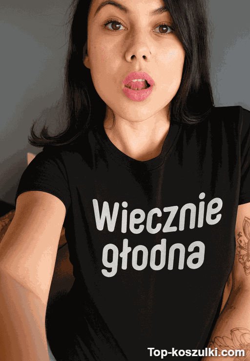 Śmieszna koszulka wiecznie głodna