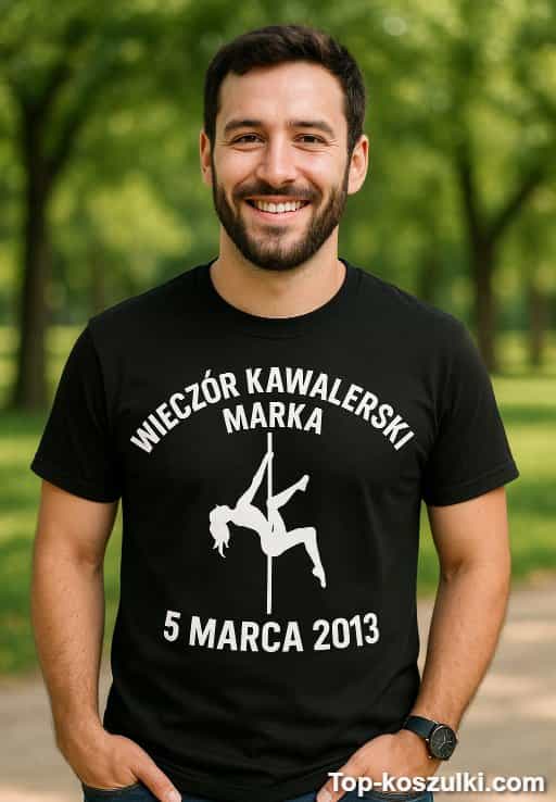 Koszulka wieczór kawalerski z własnym imieniem i datą