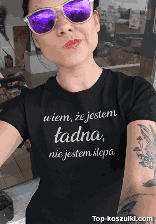 Śmieszna koszulka wiem że jestem ładna