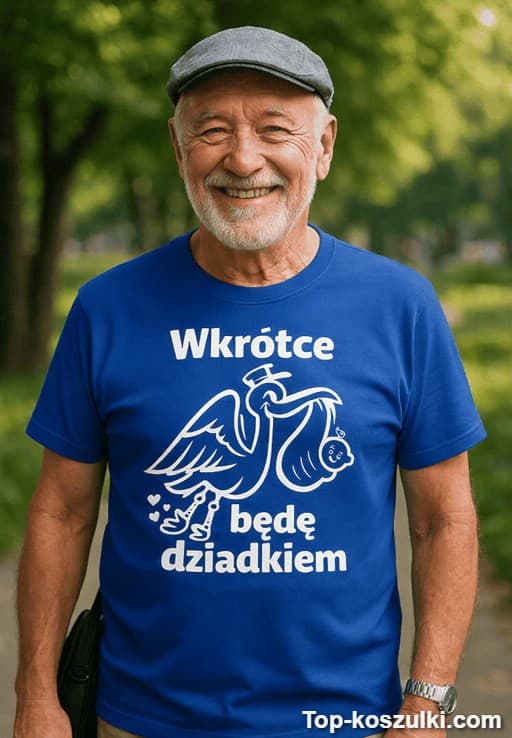 Śmieszna koszulka wkrótce będę dziadkiem