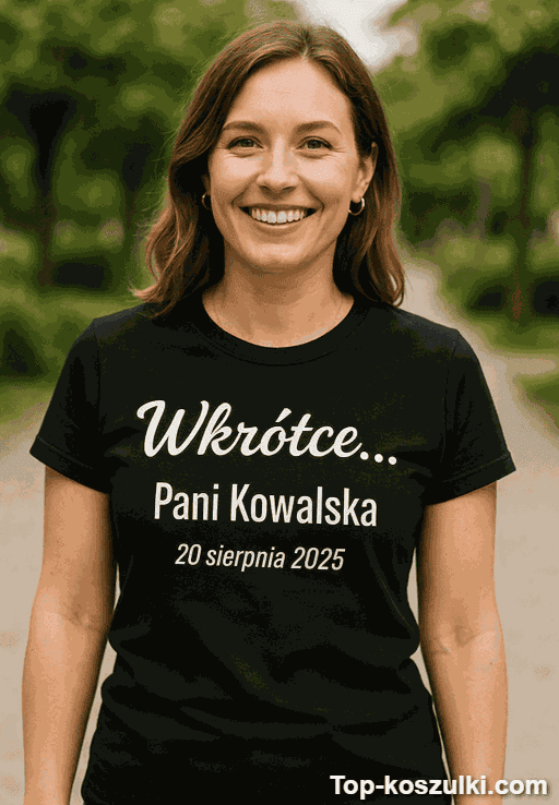 Śmieszna koszulka wkrótce pani z nazwiskiem