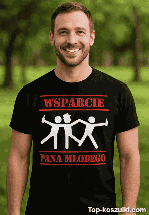 Śmieszna koszulka wsparcie pana młodego