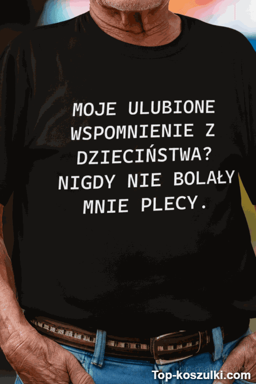 Śmieszna koszulka wspomnienie z dzieciństwa