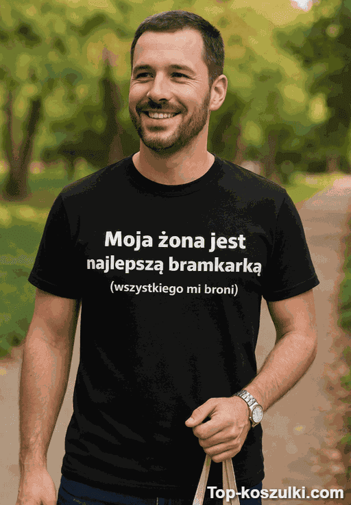 Śmieszna koszulka żona najlepsza bramkarka