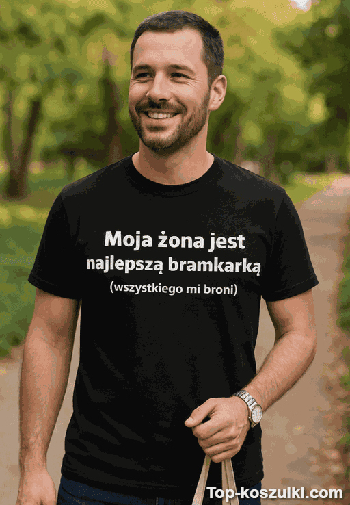 Śmieszna koszulka żona najlepsza bramkarka