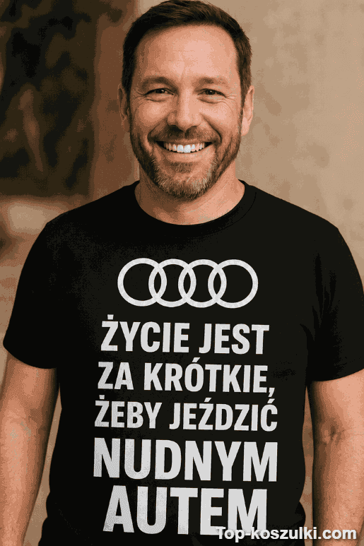Koszulka życie za krótkie na nudne auto z własną marką