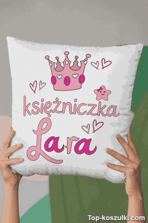 Śmieszna poduszka księżniczka z dowolnym imieniem
