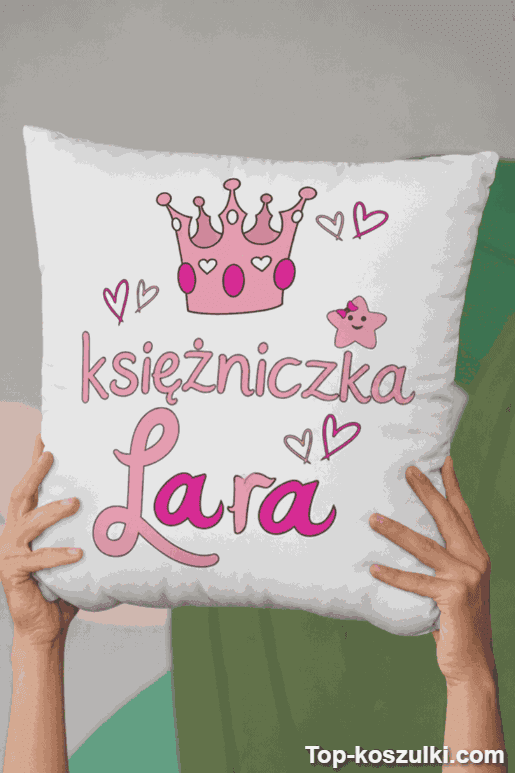 Śmieszna poduszka księżniczka z dowolnym imieniem