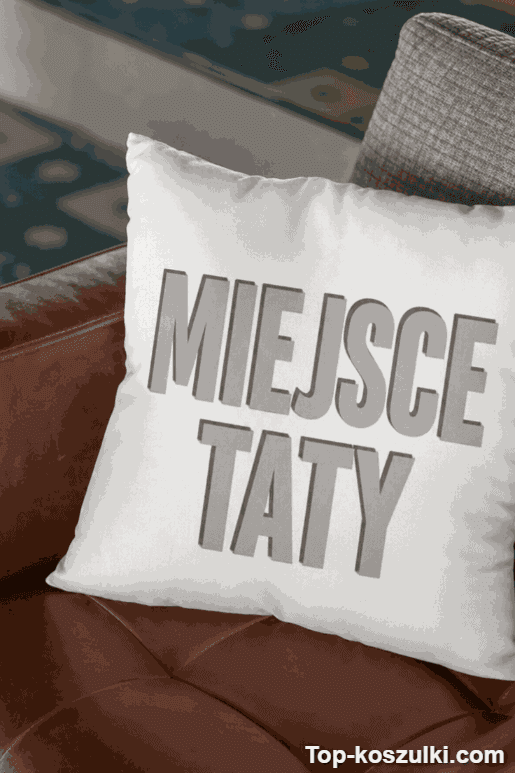 Śmieszna poduszka miejsce taty