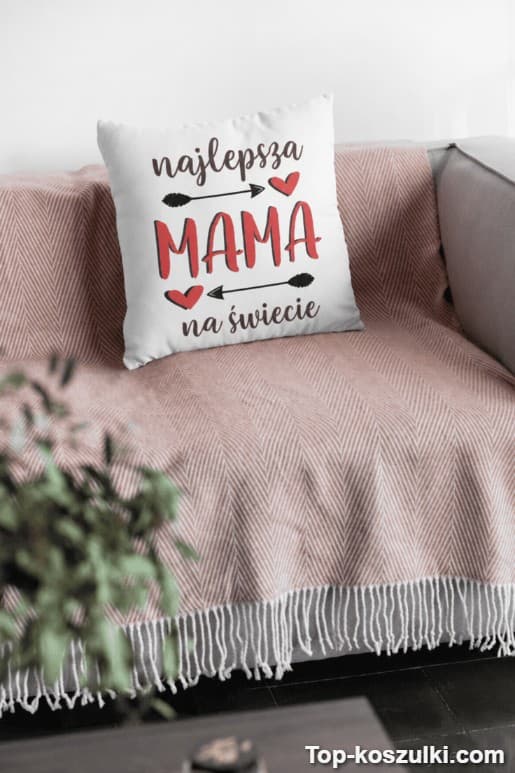 Śmieszna poduszka najlepsza mama na świecie