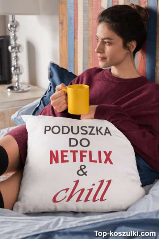 Śmieszna poduszka Netflix and chill