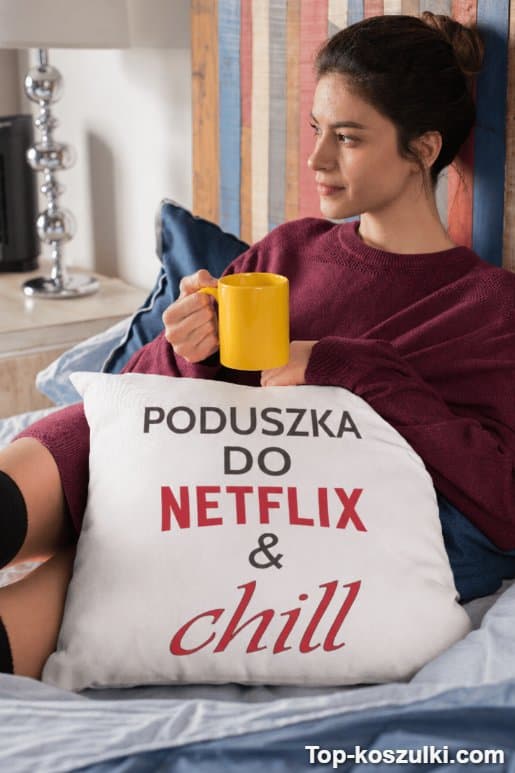 Śmieszna poduszka Netflix and chill