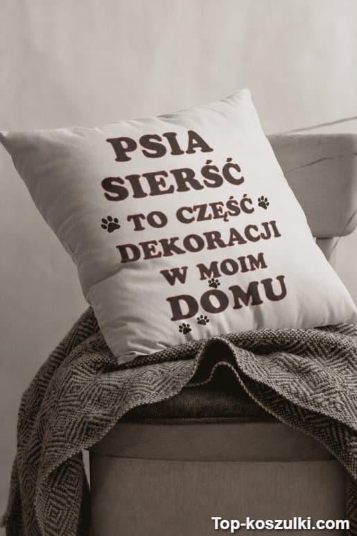 Śmieszna poduszka psia sierść dekoracja