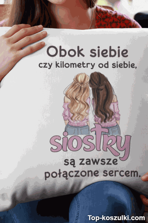 Śmieszna poduszka siostry połączone sercem