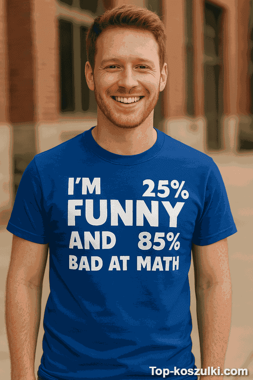 Śmieszna koszulka bad at math