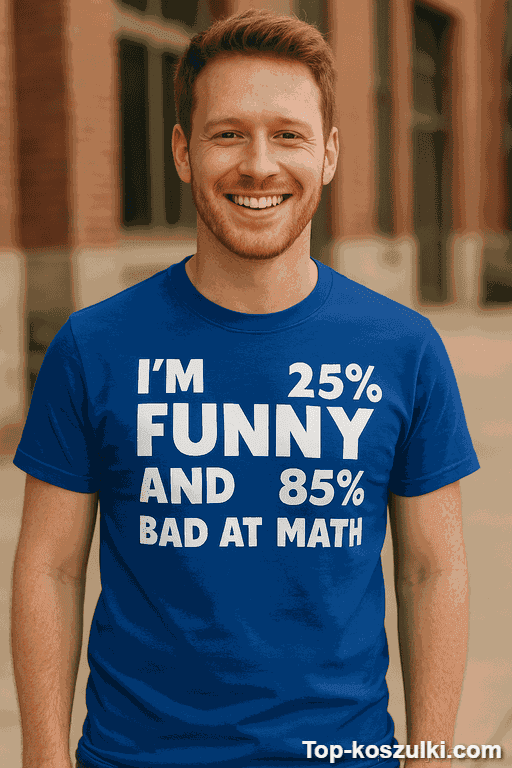 Śmieszna koszulka bad at math