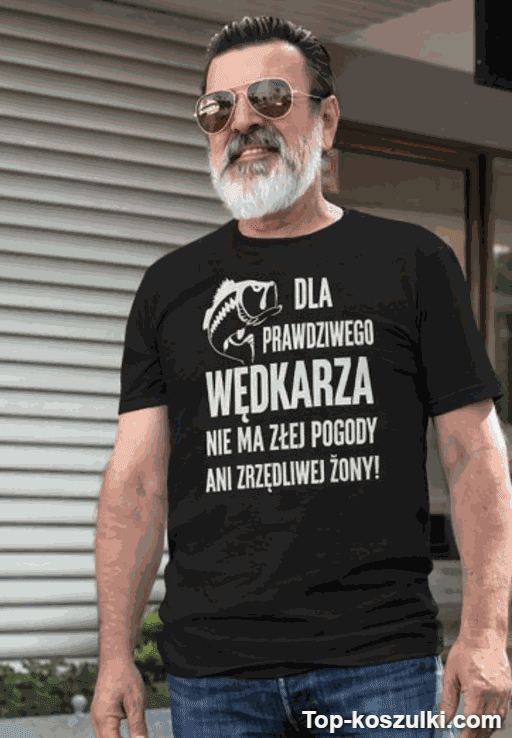 Śmieszna koszulka dla prawdziwego wędkarza