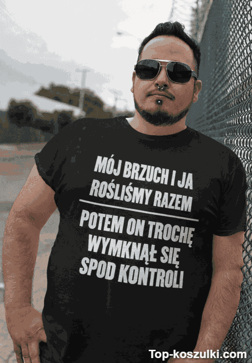 Śmieszna koszulka mój brzuch i ja