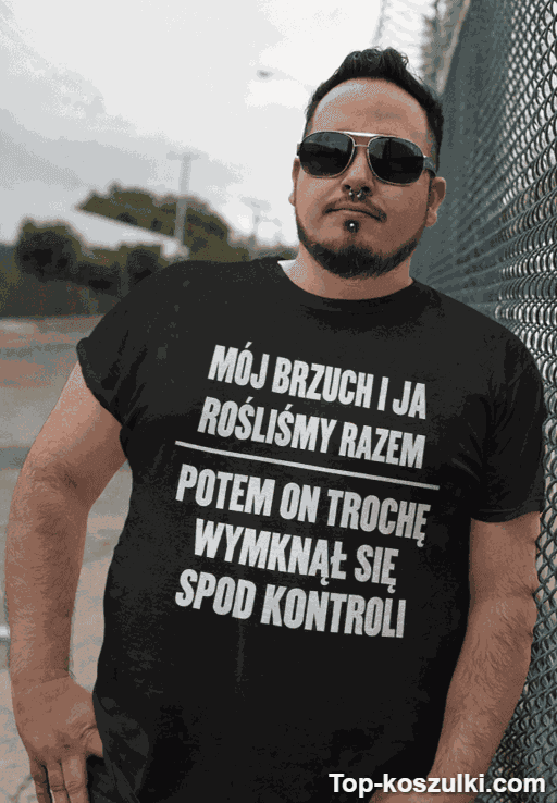Śmieszna koszulka mój brzuch i ja