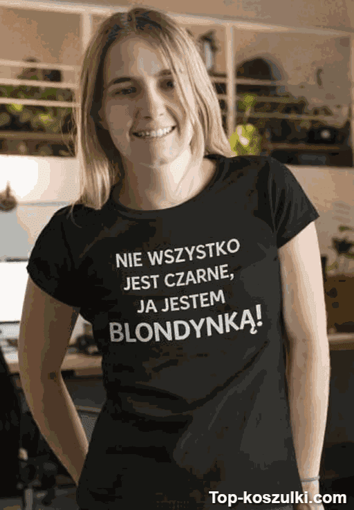 Śmieszna koszulka nie wszystko jest czarne