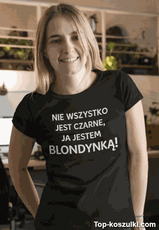 Śmieszna koszulka nie wszystko jest czarne