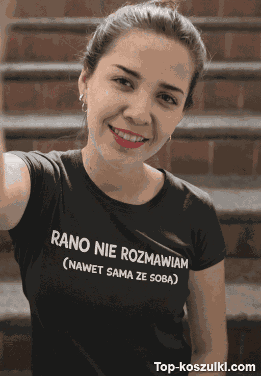 Śmieszna koszulka rano nie rozmawiam