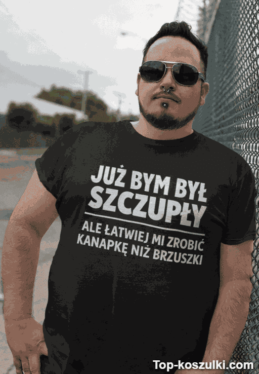 Śmieszna koszulka szczupły kanapka brzuszki