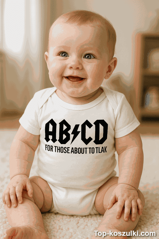 Śmieszne body niemowlęce abcd