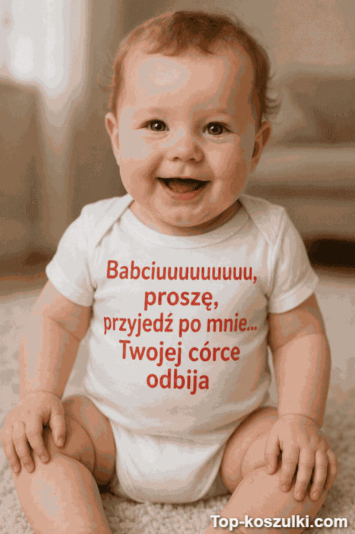 Śmieszne body niemowlęce babciu przyjedź po mnie