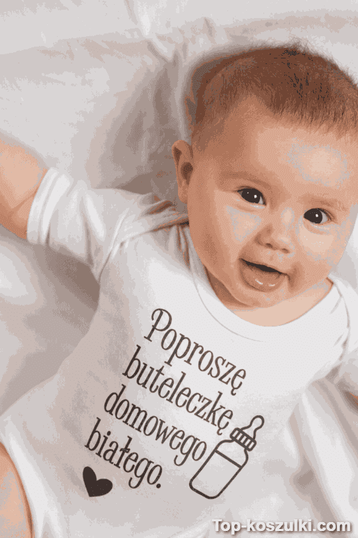 Śmieszne body niemowlęce buteleczka białego wina