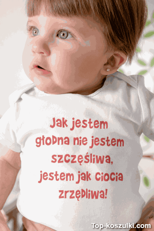 Śmieszne body niemowlęce głodna z własnym napisem