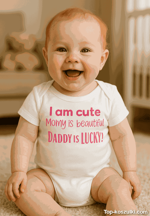 Śmieszne body niemowlęce I am cute