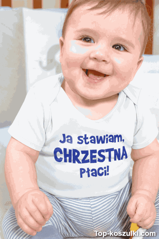 Śmieszne body niemowlęce ja stawiam chrzestna płaci