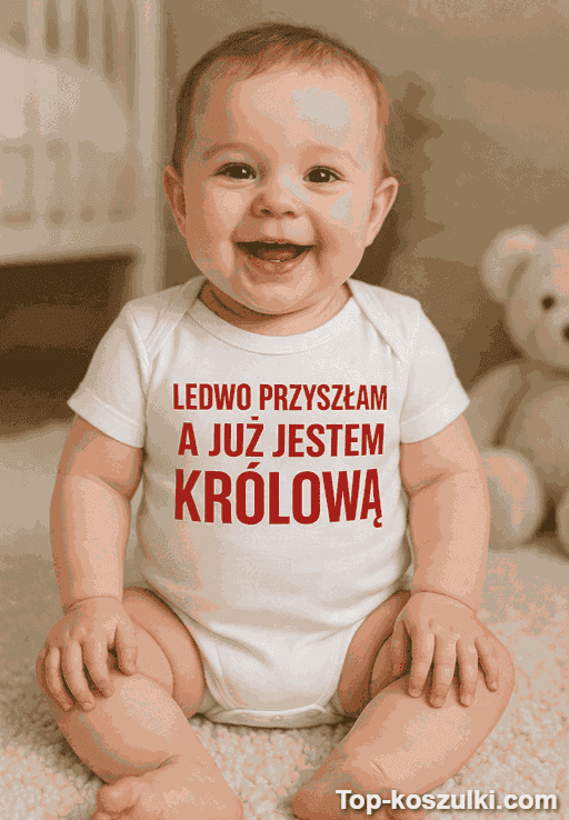 Śmieszne body niemowlęce ledwo przyszłam królowa
