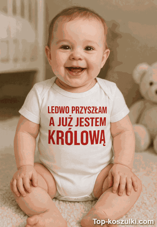 Śmieszne body niemowlęce ledwo przyszłam królowa