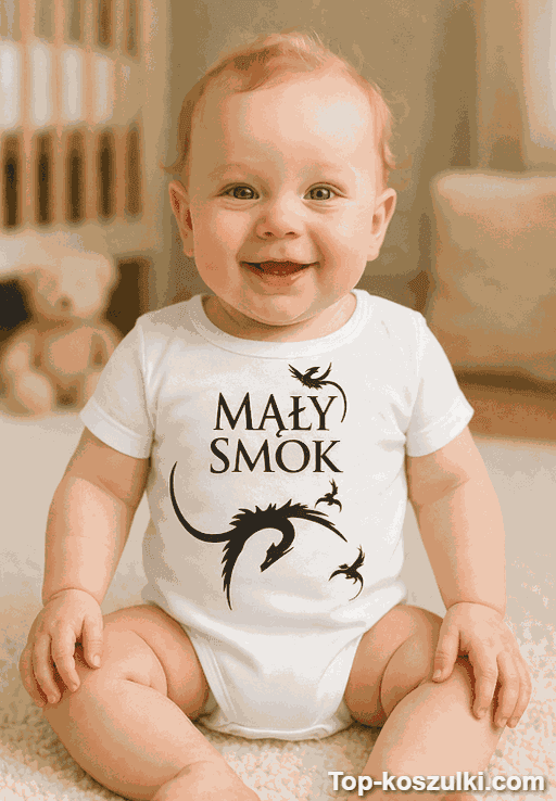 Śmieszne body niemowlęce mały smok