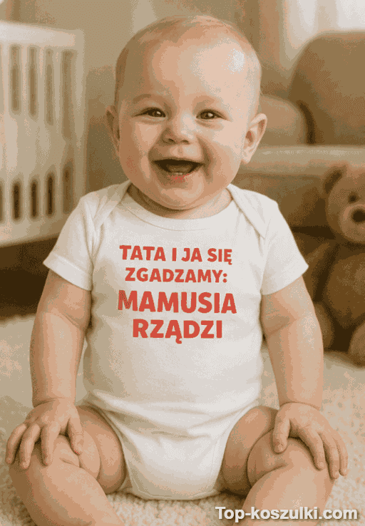 Śmieszne body niemowlęce mamusia rządzi