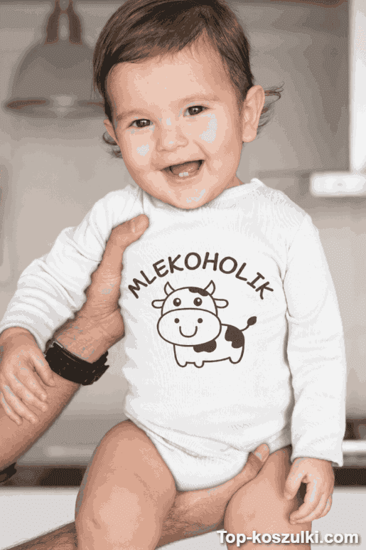 Śmieszne body niemowlęce mlekoholik
