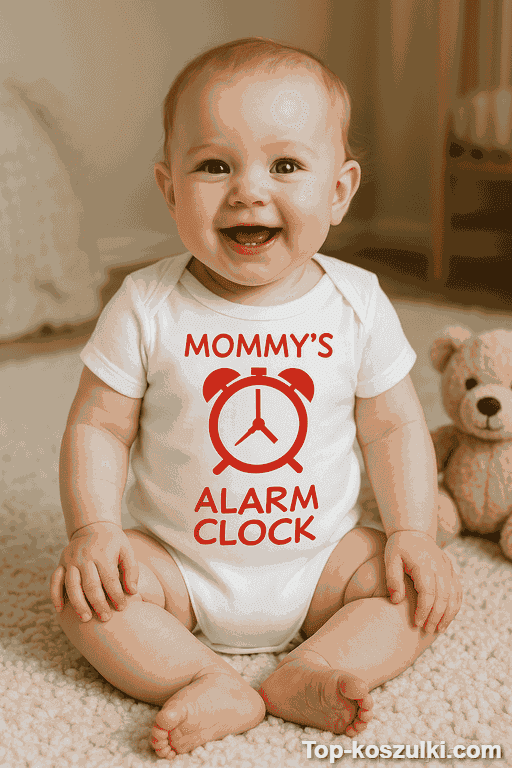 Śmieszne body niemowlęce mommy's alarm clock