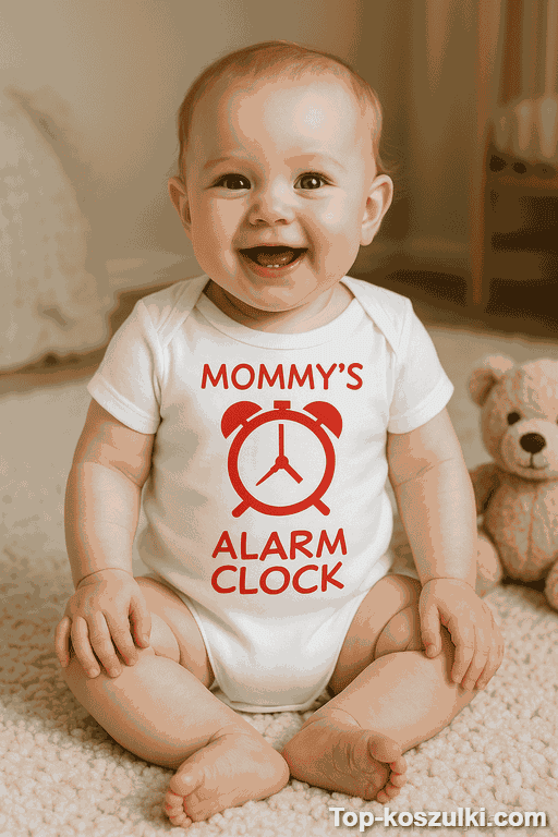 Śmieszne body niemowlęce mommy's alarm clock