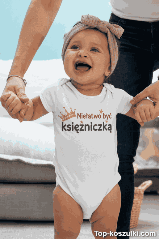 Śmieszne body niemowlęce niełatwo być księżniczką