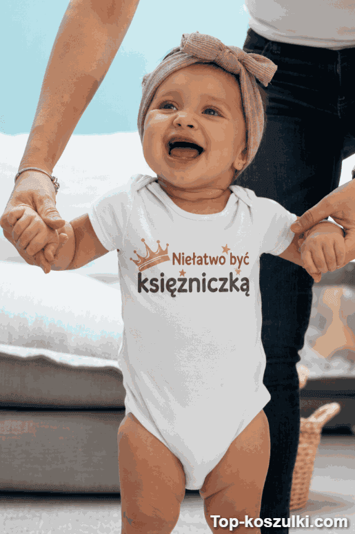 Śmieszne body niemowlęce niełatwo być księżniczką